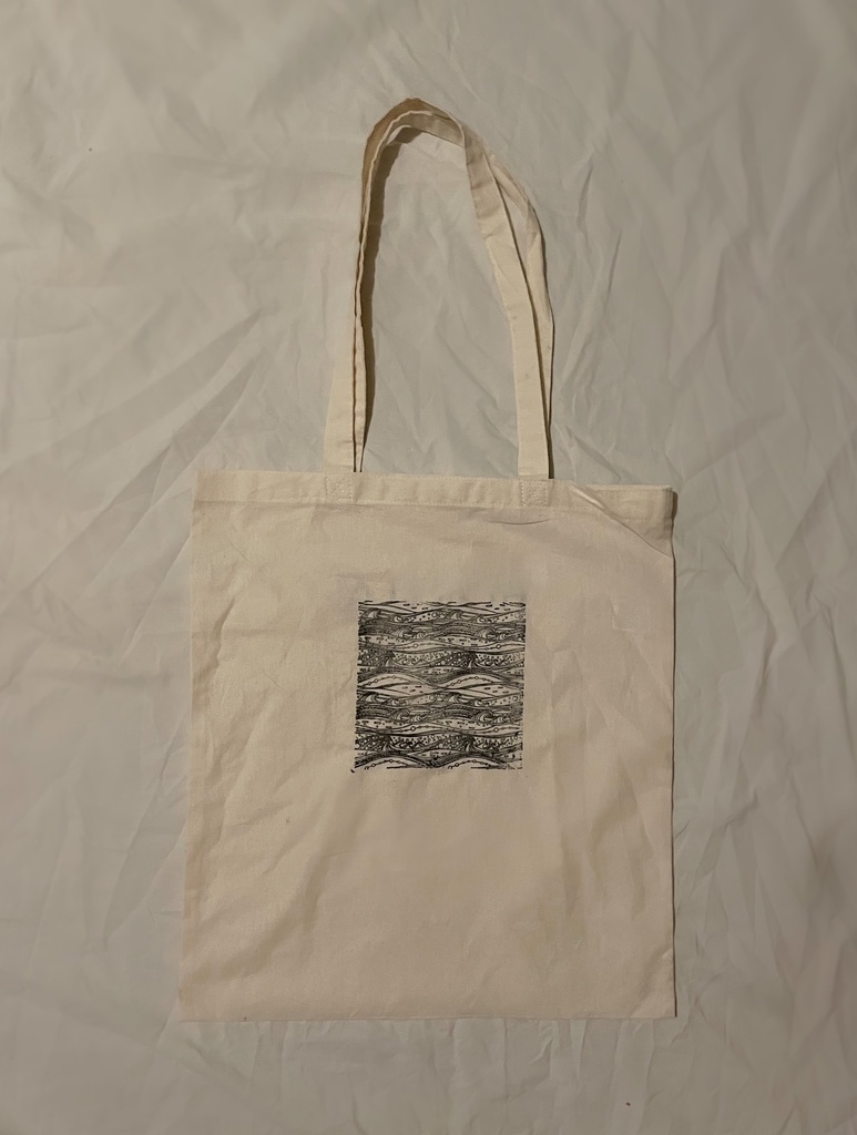 Cotton Tote Bag: Black Hand Block Printed, Eco-Friendly, Natural, High Quality
